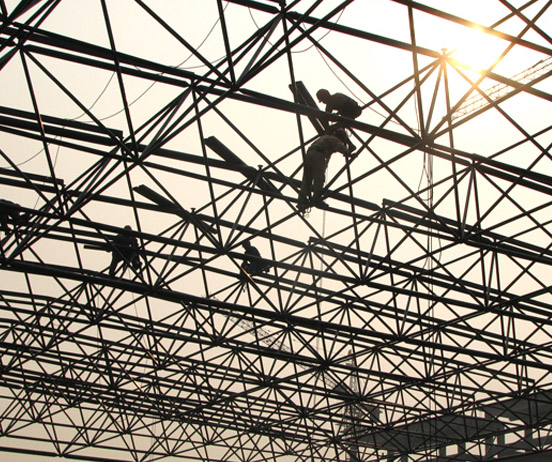 灯塔厂房网架安装