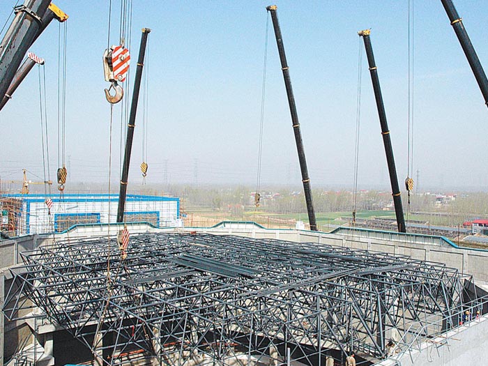 灯塔网架高空滑移法